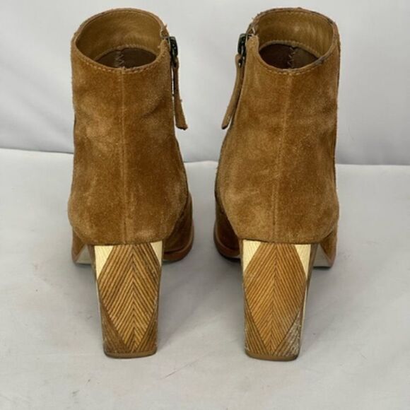 Matisse Women's Metric Faun Brown Suede Booties Color Block High Heel Zip Sz 7 M - Picture 3 of 8